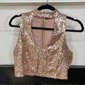 Champagne sequin top